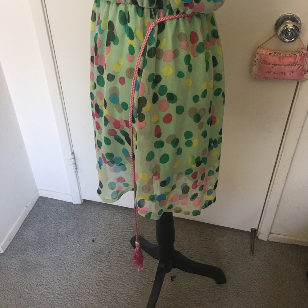 🚨 5/$20 Adorable multi-color polka dot green dress - Picture 13 of 13